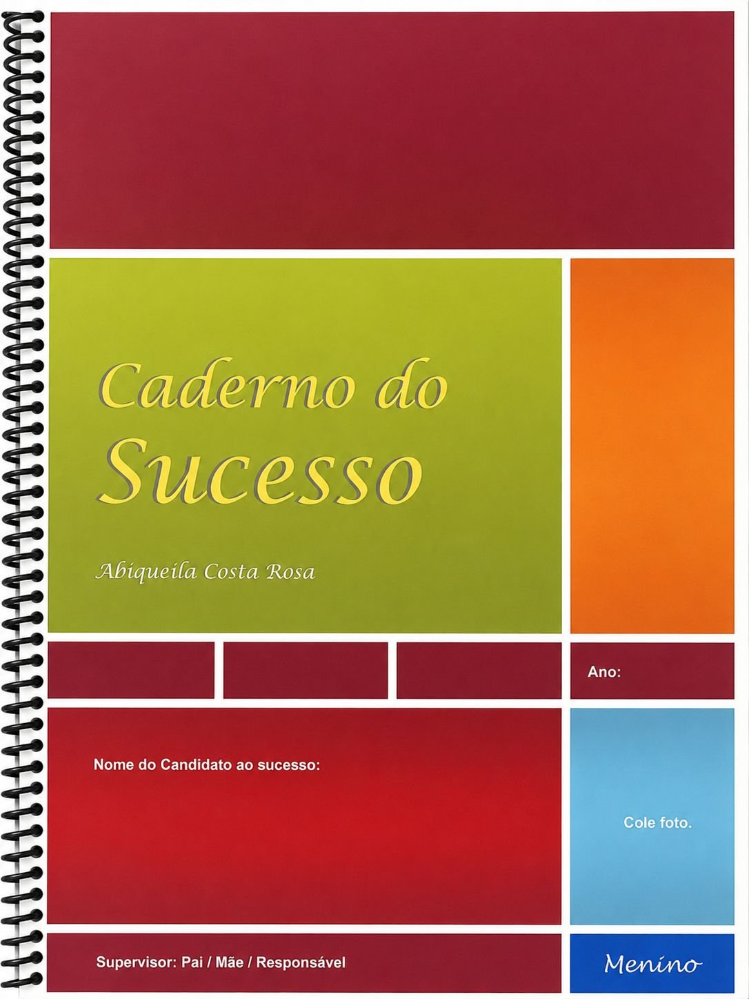 Caderno do Sucesso para Meninos